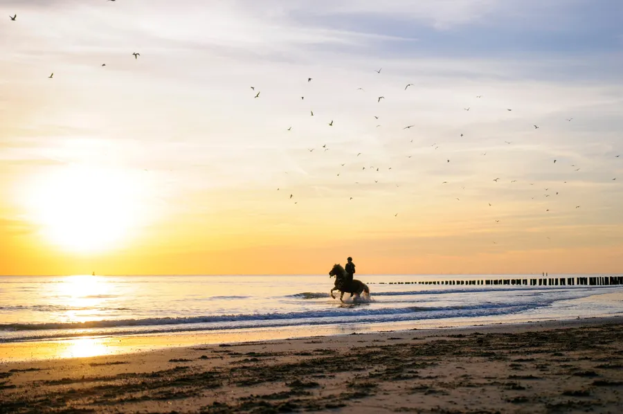 Rust en ruimte op het strand
